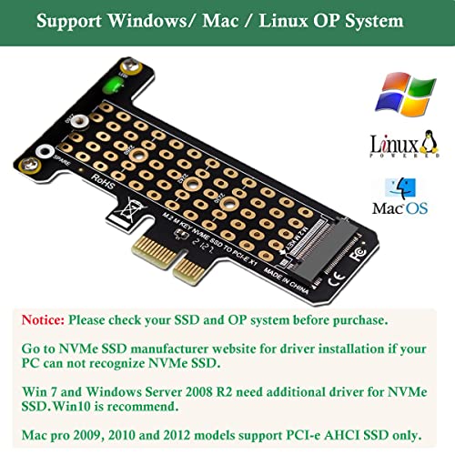 Verilux® NVMe Adapter M.2 PCIe 4.0 x1 Card for M.2 (M Key) 2230 2242 2260 2280 Size NVMe SSD Support PCIe x4 x8 x16 Slot Graphic Card 4PCS Verilux® NVMe Adapter M.2 PCIe 4.0 x1 Card for M.2 (M Key) 2230 2242 2260 2280 Size NVMe SSD Support PCIe x4 x8 x16 Slot Graphic Card 4PCS
